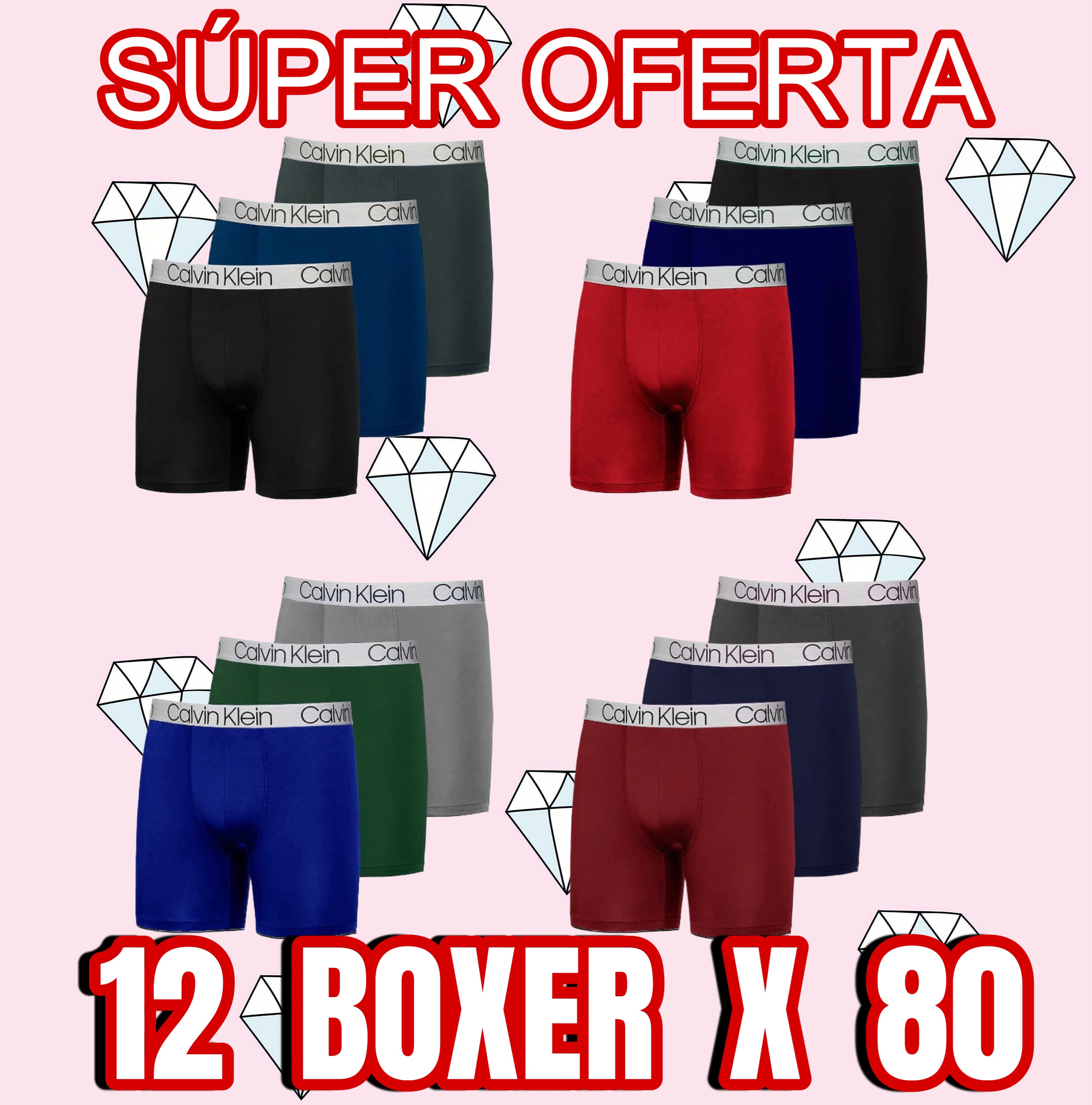 12 BOXER X 80 COLORES VARIADOS